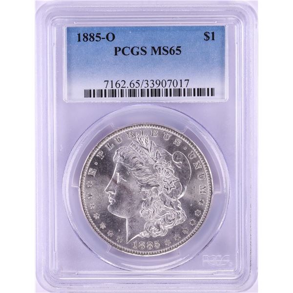 1885-O $1 Morgan Silver Dollar Coin PCGS MS65