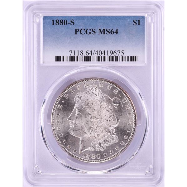1880-S $1 Morgan Silver Dollar Coin PCGS MS64