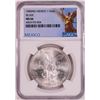 Image 1 : 1985Mo Mexico 1 Onza Libertad Silver Coin NGC MS66