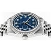Image 9 : Rolex Men's Stainless Steel Blue Diamond Datejust Oyster Perpetual Wristwatch