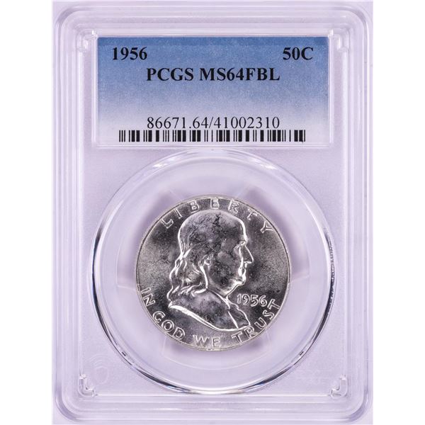 1956 Franklin Half Dollar Coin PCGS MS64FBL
