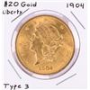 Image 1 : 1904 $20 Liberty Head Double Eagle Gold Coin