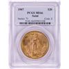 Image 1 : 1907 $20 St. Gaudens Double Eagle Gold Coin PCGS MS66