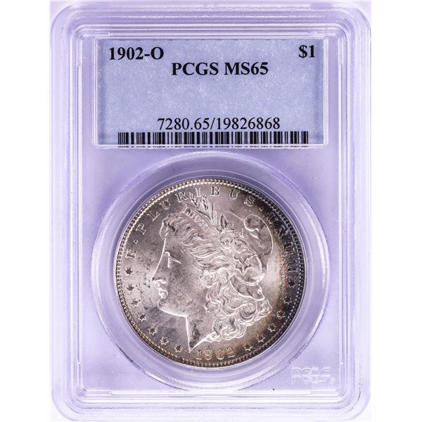 1902-O $1 Morgan Silver Dollar Coin PCGS MS65 Amazing Toning