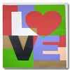 Image 1 : Steve Kaufman (1960-2010) "LOVE" Original Mixed Media on Canvas
