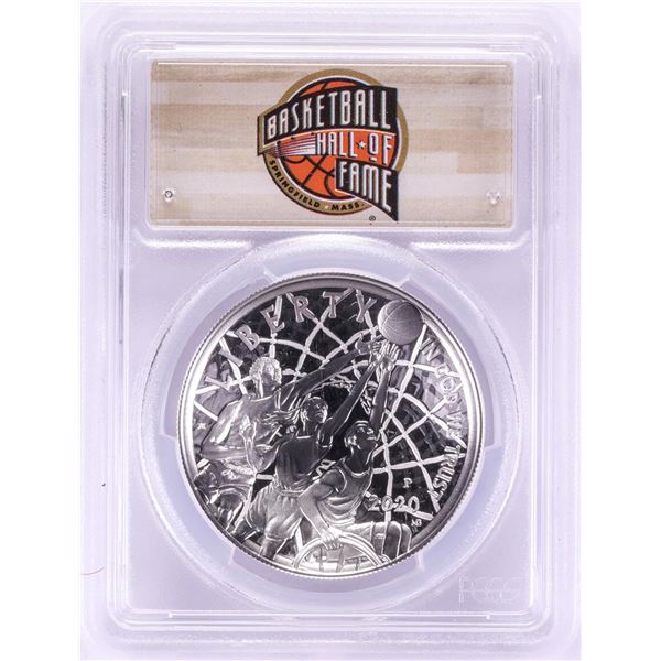 2020-P $1 Basketball Hall of Fame Silver Dollar Coin PCGS PR70DCAM First Day of Issue