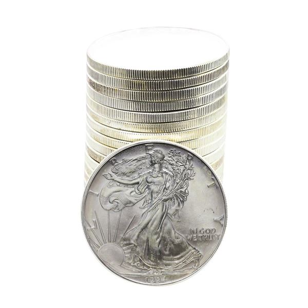 Roll of (20) Brilliant Uncirculated 1994 $1 American Silver Eagle Coins