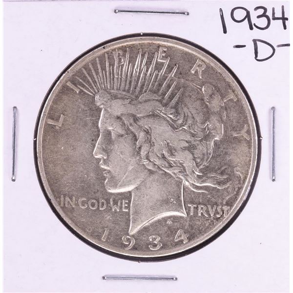 1934-D $1 Peace Silver Dollar Coin