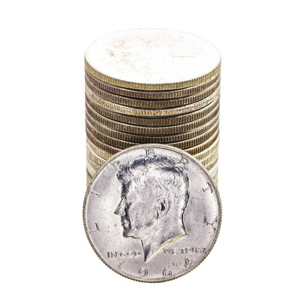 Roll of (20) Brilliant Uncirculated 1964 Kennedy Half Dollar Coins