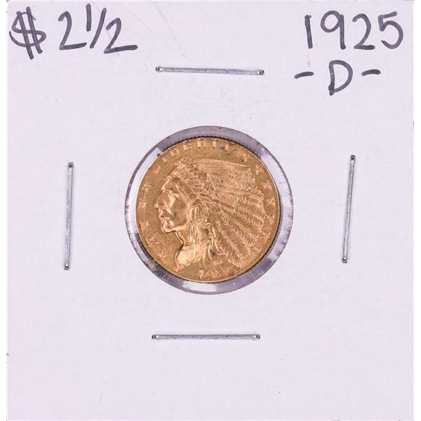 1925-D $2 1/2 Indian Head Quarter Eagle Gold Coin