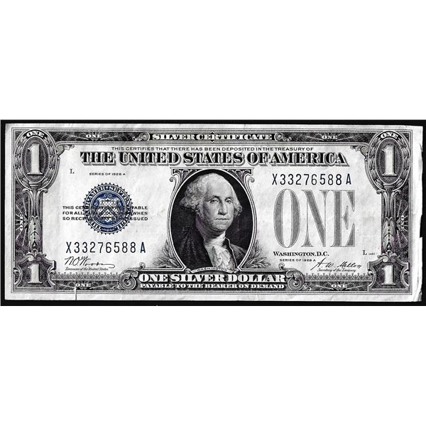 1928A $1 Funnyback Silver Certificate Note