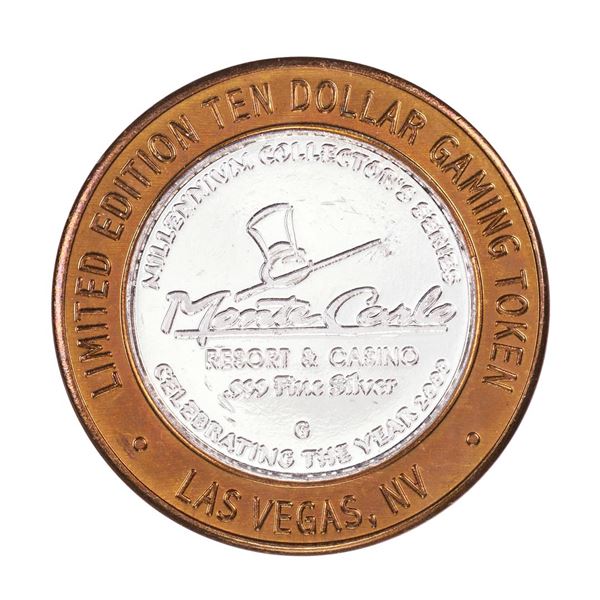 .999 Silver Monte Carlo Las Vegas, Nevada $10 Casino Limited Edition Gaming Token