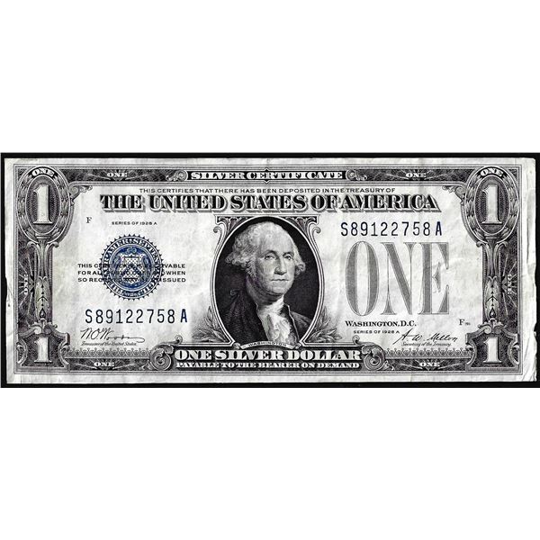 1928A $1 Funnyback Silver Certificate Note