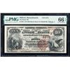 Image 1 : 1882BB $10 Milford, MA CH# 2275 National Bank Note PMG Gem Uncirculated 66EPQ