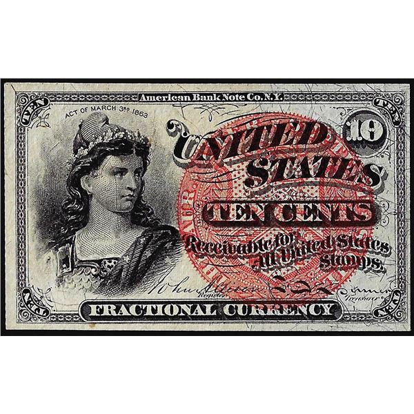 March 3, 1863 Ten Cents Fourth Issue Fractional Currency Note