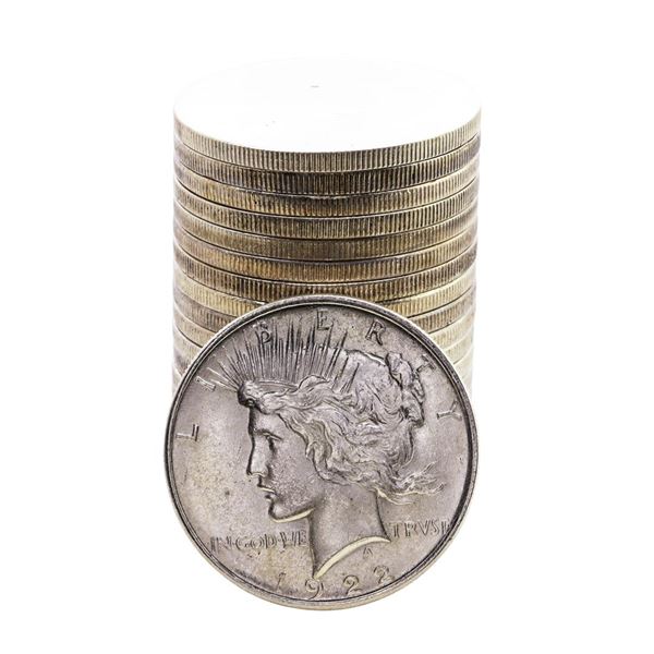 Roll of (20) 1922 $1 Peace Silver Dollar Coins