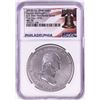 Image 1 : 2018 George Washington Silver Presidential Medal NGC MS70 First Day ANA