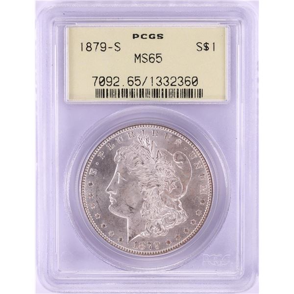 1879-S $1 Morgan Silver Dollar Coin PCGS MS65 OGH