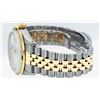 Image 8 : Rolex Men's Two Tone Stainless Steel & Gold MOP Emerald String Diamond Datejust Watch