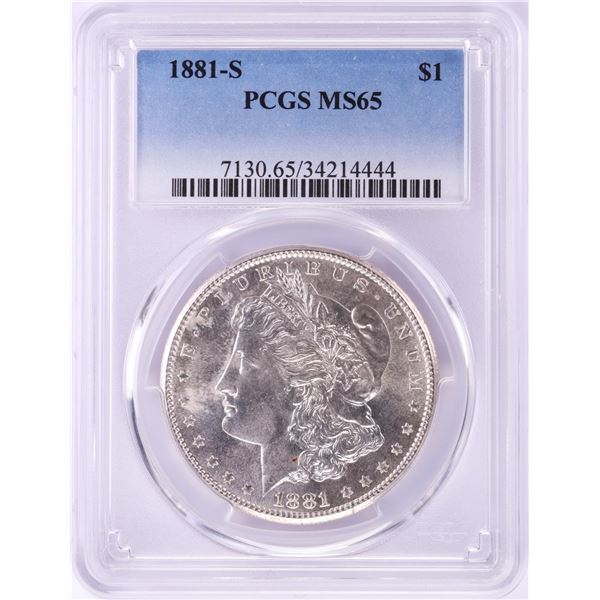 1881-S $1 Morgan Silver Dollar Coin PCGS MS65