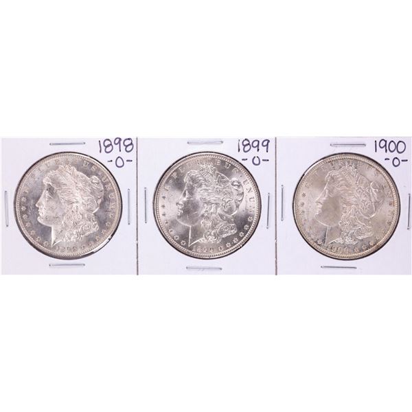 Lot of 1898-O to 1900-O $1 Morgan Silver Dollar Coins