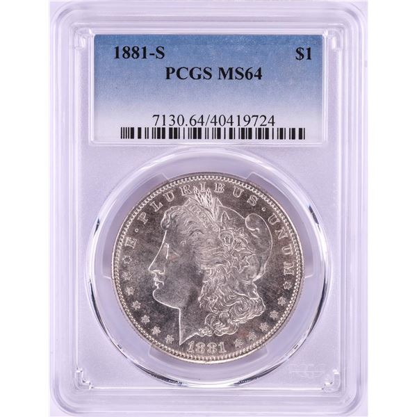 1881-S $1 Morgan Silver Dollar Coin PCGS MS64