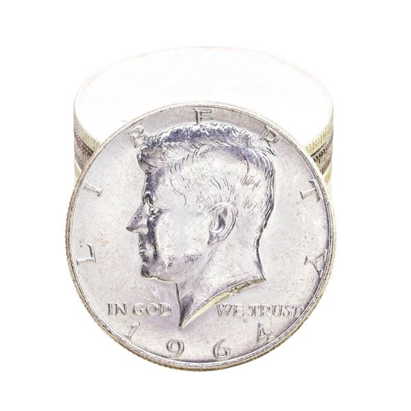 Lot of (10) Brilliant Uncirculated 1964 Kennedy Half Dollar Coins