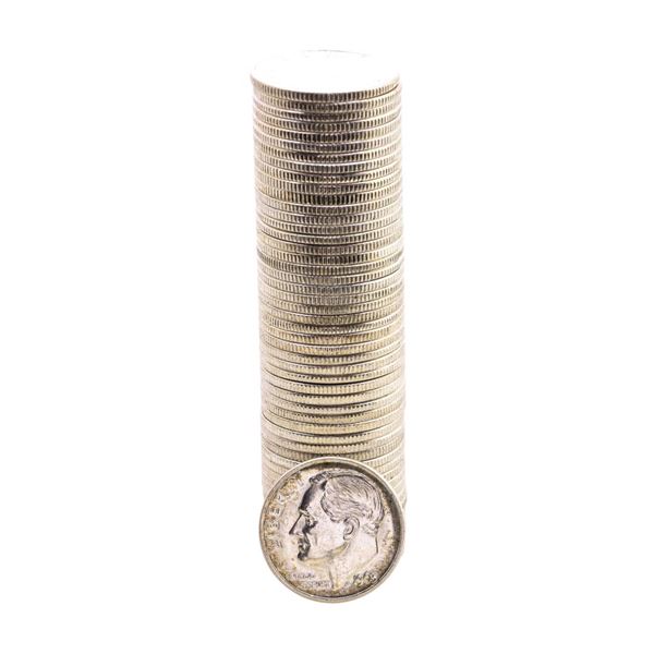 Roll of (50) Brilliant Uncirculated 1963 Roosevelt Dimes