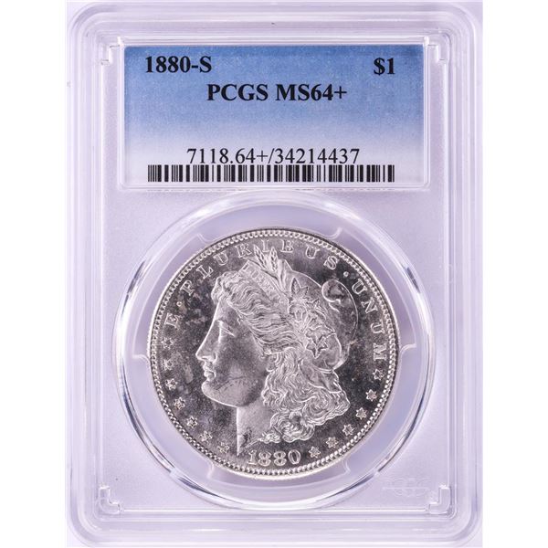 1880-S $1 Morgan Silver Dollar Coin PCGS MS64+