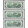 Image 2 : Lot of (3) 2003A $2 Federal Reserve Notes Colorized