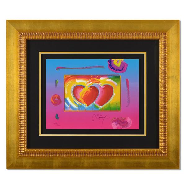 Peter Max "Two Hearts on Blends" Limited Edition Lithograph on Paper
