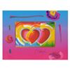 Image 2 : Peter Max "Two Hearts on Blends" Limited Edition Lithograph on Paper
