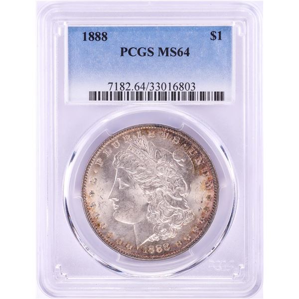 1888 $1 Morgan Silver Dollar Coin PCGS MS64