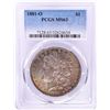 Image 1 : 1881-O $1 Morgan Silver Dollar Coin PCGS MS63 Nice Toning