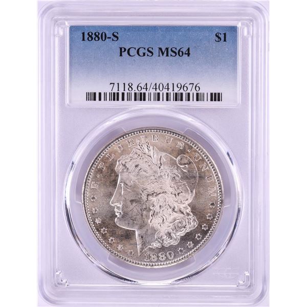 1880-S $1 Morgan Silver Dollar Coin PCGS MS64