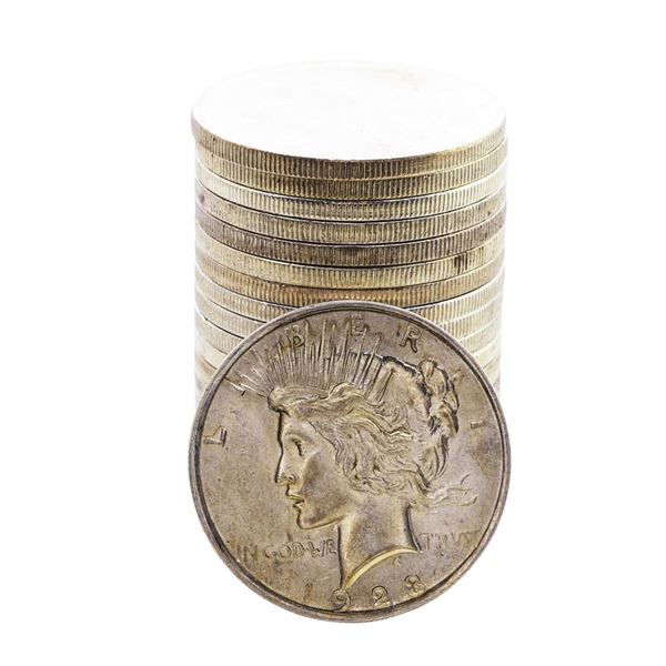 Roll of (20) 1923 $1 Peace Silver Dollar Coins