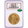 Image 1 : 1907 High Relief $20 St. Gaudens Double Eagle Gold Coin NGC MS63 CAC Flat Edge