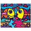 Image 1 : Romero Britto "New Deeply In Love" Print Giclee on Canvas