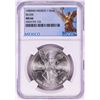 Image 1 : 1985Mo Mexico 1 Onza Libertad Silver Coin NGC MS66