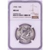 Image 1 : 1955 Franklin Half Dollar Coin NGC MS64