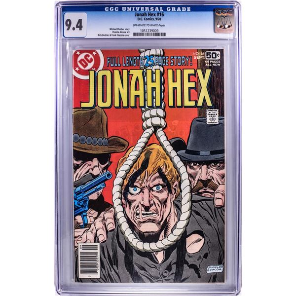 D.C. Comics Jonah Hex Comic Book #16 9/78 CGC 9.4