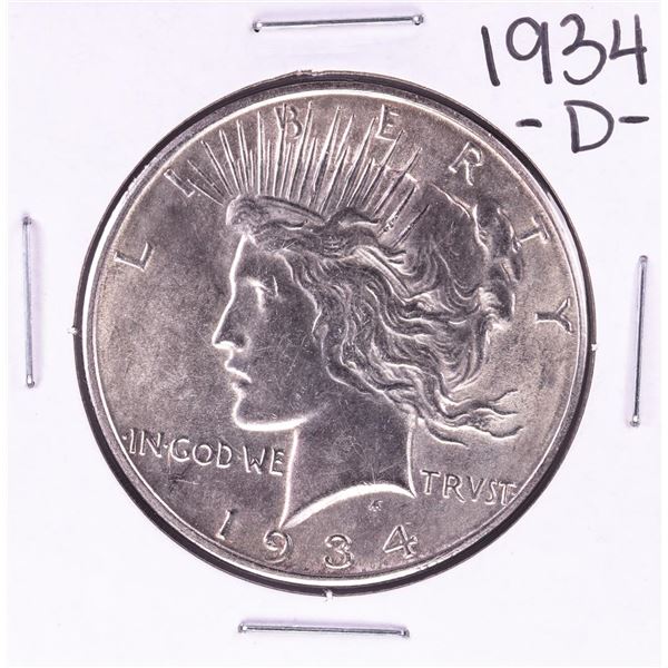 1934-D $1 Peace Silver Dollar Coin