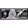 Image 1 : 2017 $100 Federal Reserve Bill 4 Troy Ounces .999 Fine Silver Bar