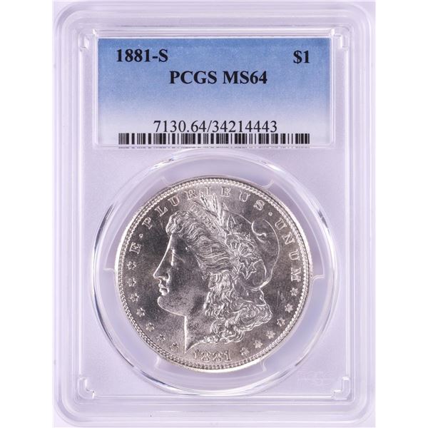 1881-S $1 Morgan Silver Dollar Coin PCGS MS64