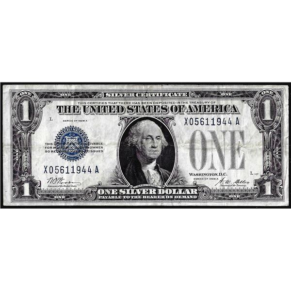 1928A $1 Funnyback Silver Certificate Note