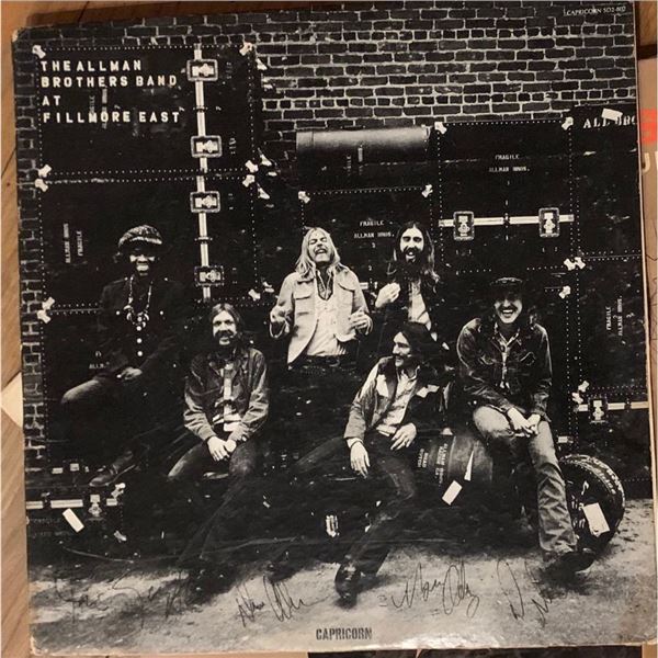 Signed Allman Brothers Live At The Filmore Album Cover