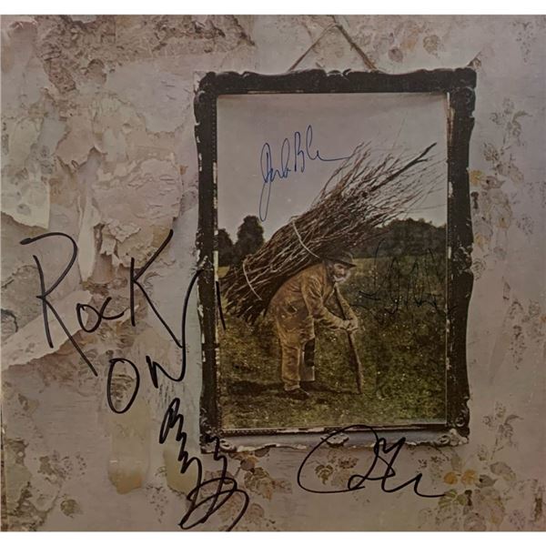 Signed Led Zeppelin IV Album Cover