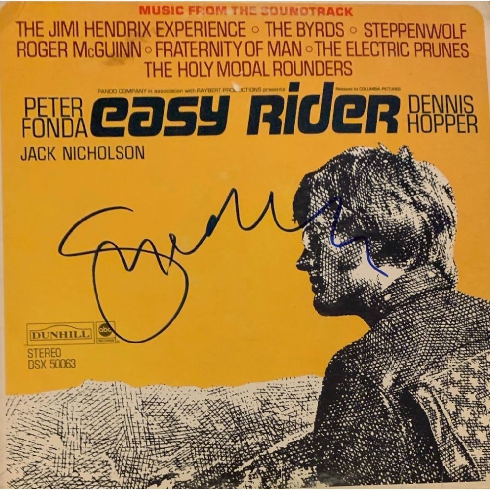 Signed Easy Rider Soundtrack Album Cover