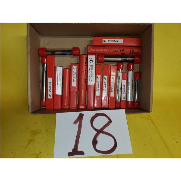 Box of Assorted New Minicut Int. Metric End Mill (18)