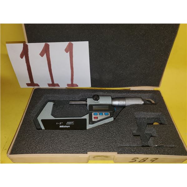 Mitutoyo No. 293-722-10 Digital Micrometer 1-2" .00005" (TESTED)